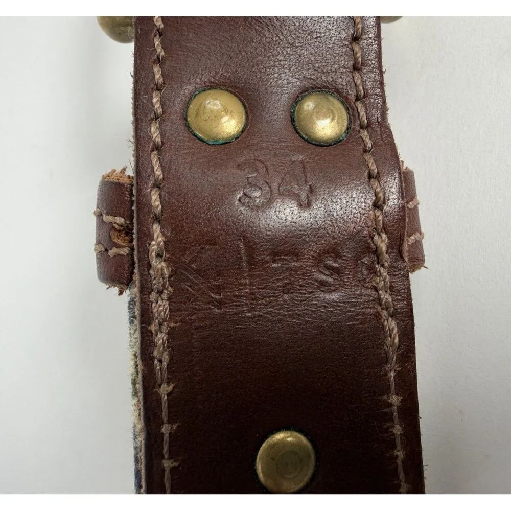 Western TSG Casual Leather and Canvas Belt Men’s 34 Southwest Design Quality